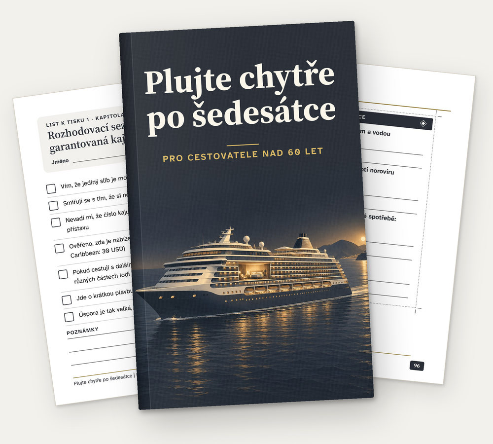 Obálka: Plujte chytře po šedesátce, se dvěma listy k tisku