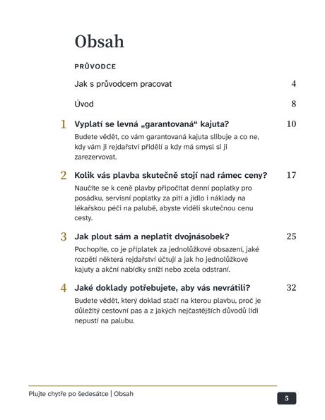Strana 5 z 102: Obsah s čísly stran