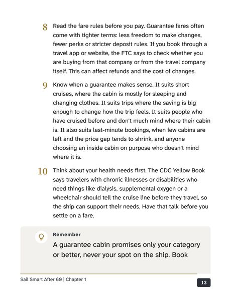 Page 13 of 95: A Remember box with the main point